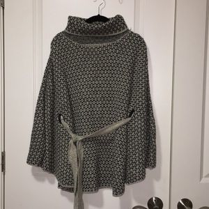South moon under knit poncho